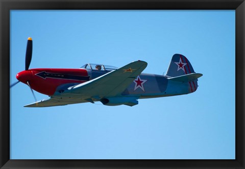 Framed Yakovlev Yak-3, WWII Russian Fighter Plane, War plane Print