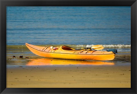 Framed New Zealand, South Island, Titirangi Bay, Kayaking Print