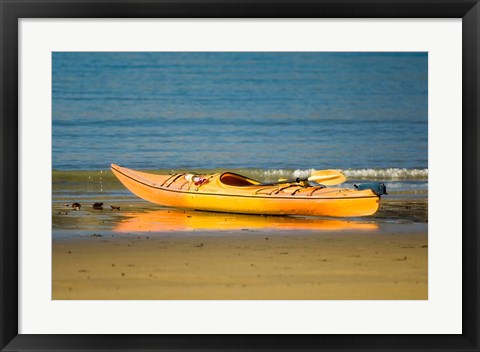 Framed New Zealand, South Island, Titirangi Bay, Kayaking Print