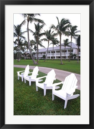 Framed Adirondack Chairs, Ocean Club in Paradise, Atlantis Resort, Bahamas Print