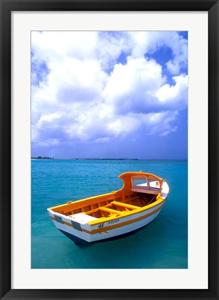 Framed Close-up of Fishing Boat, Aruba Print