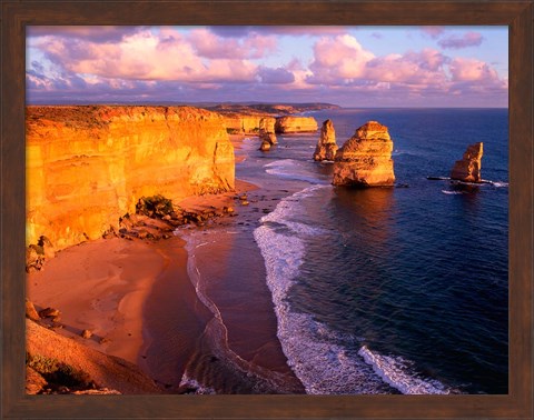 Framed Morning at 12 Apostles, Great Ocean Road, Port Campbell National Park, Victoria, Australia Print