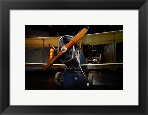 Framed De Havilland DH4 biplane, War plane, New Zealand Print