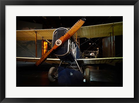 Framed De Havilland DH4 biplane, War plane, New Zealand Print