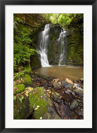 Framed Horseshoe Falls, Matai Falls, Catlins, New Zealand Print