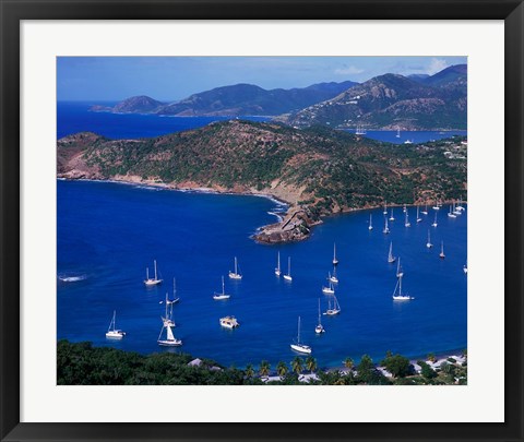 Framed English Harbour, Antigua, Caribbean Print