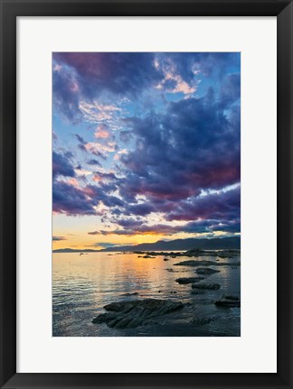 Framed New Zealand, South Island, Kaikoura, South Bay Sunset Print