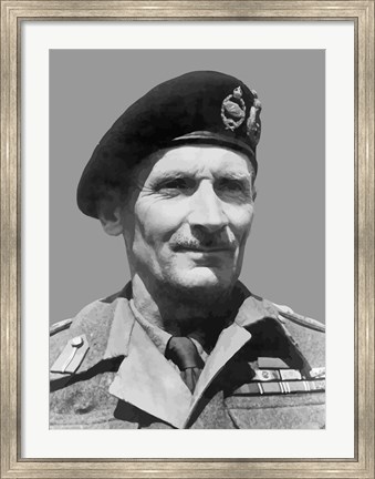 Framed Field Marshal Bernard Law Montgomery Print