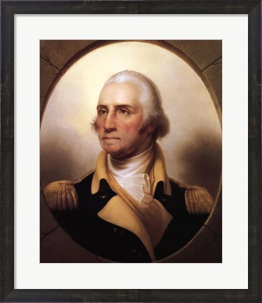 Framed George Washington (digitally restored) Print