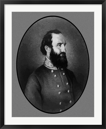 Framed General Stonewall Jackson Print