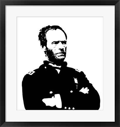 Framed General Sherman Print