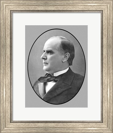 Framed President William McKinley, Jr (side profile) Print