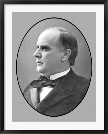 Framed President William McKinley, Jr (side profile) Print