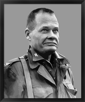 Framed Lieutenant General Lewis Burwell Chesty Puller Print