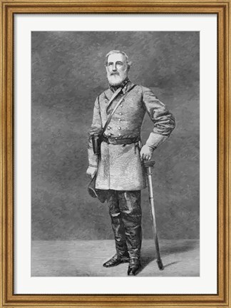 Framed General Robert E Lee Print