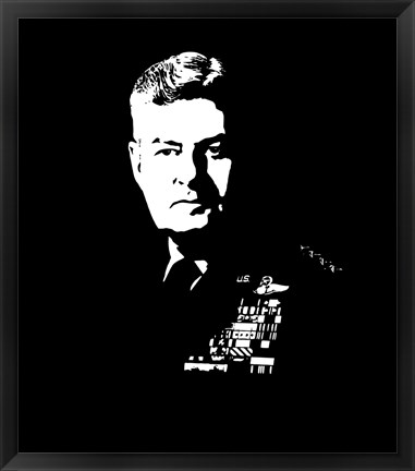 Framed General Curtis Lemay, Vector Portrait Print