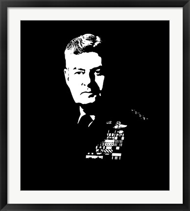 Framed General Curtis Lemay, Vector Portrait Print