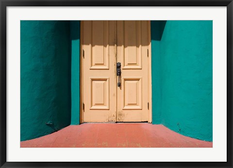 Framed Bahamas, New Providence Island, Nassau, Doorway Print