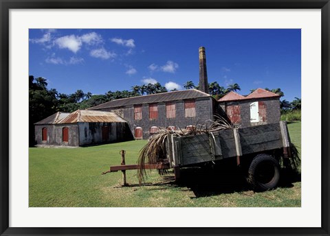 Framed St Nicholas Abbey Sugar Mill, St Peter Parish, Barbados, Caribbean Print