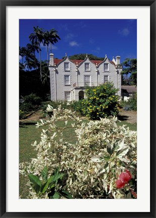 Framed St Nicholas Abbey, St Peter Parish, Barbados, Caribbean Print