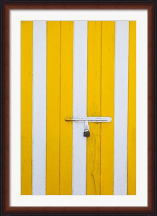 Framed Bahamas, Eleuthera Island, Harbor Island, doorway Print