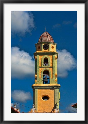 Framed Beautiful color steeple in church, Trinidad, Cuba Print