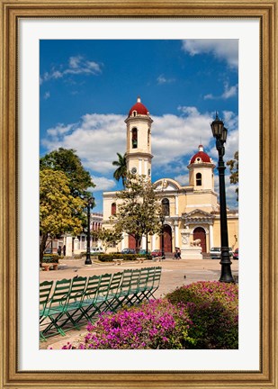 Framed Beautiful Immaculate Conception Catholic Church in Cienfuegos, Cuba Print