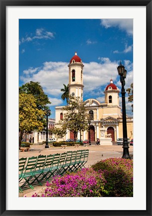 Framed Beautiful Immaculate Conception Catholic Church in Cienfuegos, Cuba Print