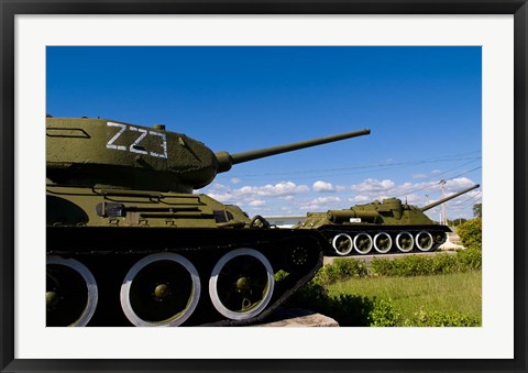 Framed Tanks, Museum of Playa Giron war, Bay of Pigs Cuba Print