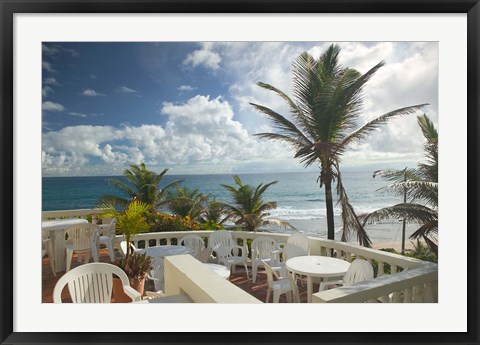 Framed View of Soup Bowl Beach, Bathsheba, Barbados, Caribbean Print