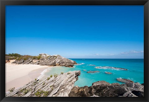 Framed Stonehole Bay Beach, Bermuda Print