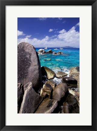 Framed Caribbean, BVI, Virgin Gorda Spring Bay Print