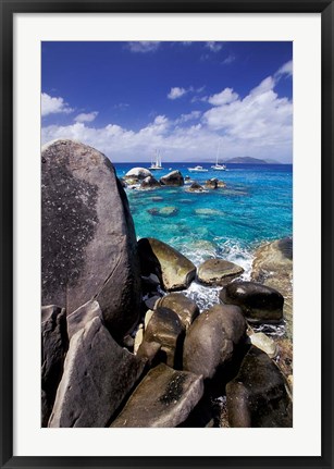 Framed Caribbean, BVI, Virgin Gorda Spring Bay Print