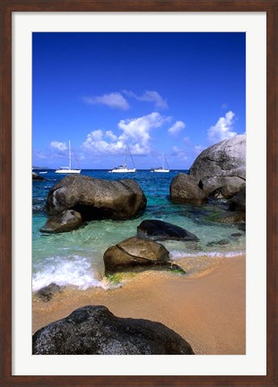 Framed Baths of Virgin Gorda, British Virgin Islands, Caribbean Print