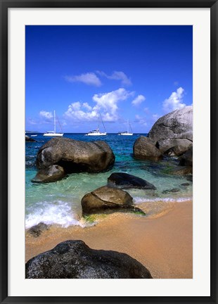 Framed Baths of Virgin Gorda, British Virgin Islands, Caribbean Print