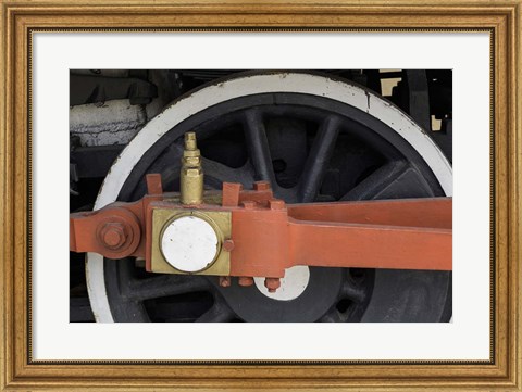 Framed Details of train, Havana, Cuba Print