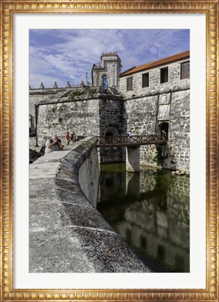 Framed fortress of La Fuerza in Havana, Cuba Print