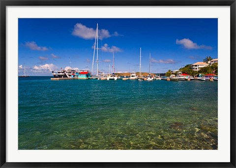 Framed Harbor, Leverick Bay Resort and Marina, BVI Print