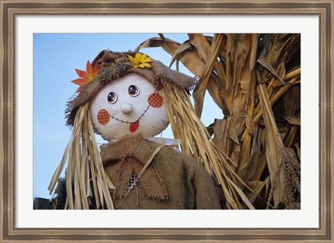 Framed Scarecrow and Dead Corn Husks, Carnation, Washington Print