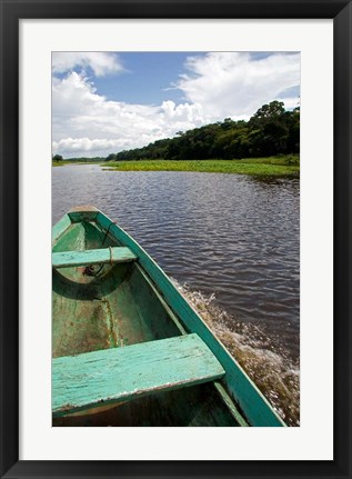 Framed Dugout canoe, Arasa River, Amazon, Brazil Print