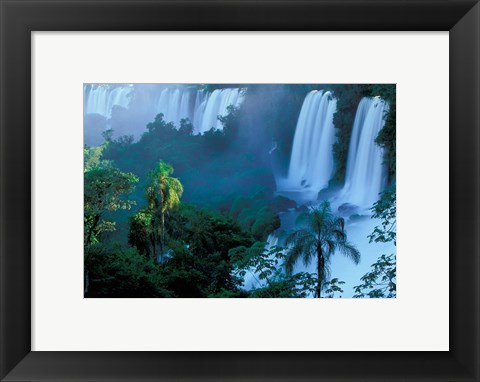 Framed Iguacu National Park, Parana State, Iguacu Falls, Brazil Print