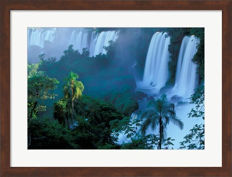 Framed Iguacu National Park, Parana State, Iguacu Falls, Brazil Print