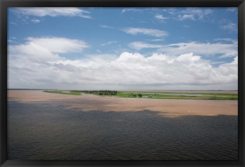 Framed Brazil, Amazon River Meeting of the waters Print