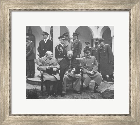 Framed Leaders Meeting at the Yalta Conference Print