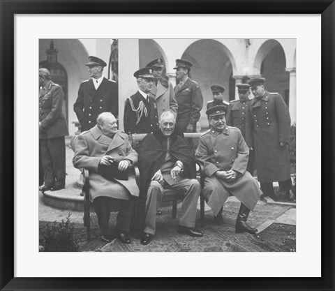 Framed Leaders Meeting at the Yalta Conference Print