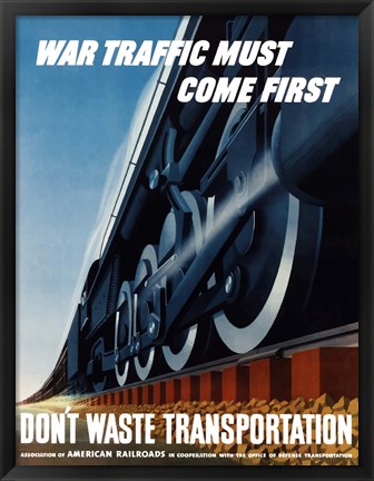 Framed Don&#39;t Waste Transportation Print