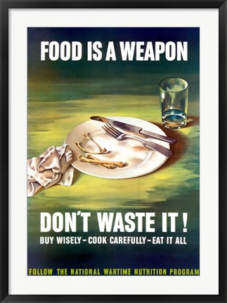 Framed Food Is A Weapon Print