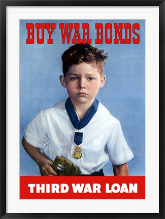 Framed Buy War Bonds - Third War Loan Print