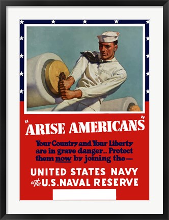 Framed Arise Americans Print