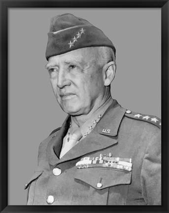 Framed General George Smith Patton Print